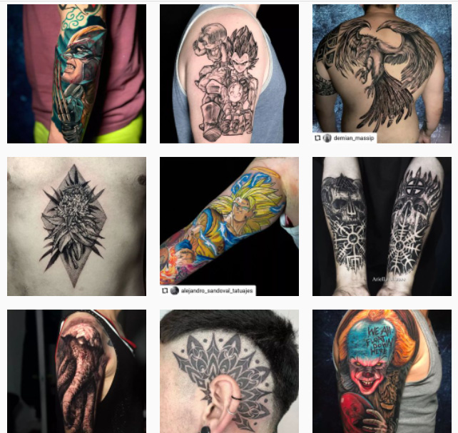 Porfolio de tatuajes realizados por Caos Tattoo
