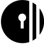 Logo empresa: puertas de seguridad