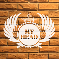 Logo empresa: peluquería my head