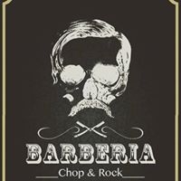 Logo empresa: barbería chop & rock