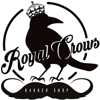 Logo empresa: royal crows barber shop