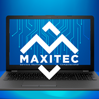 Logo empresa: maxitec, servicio técnico computacional